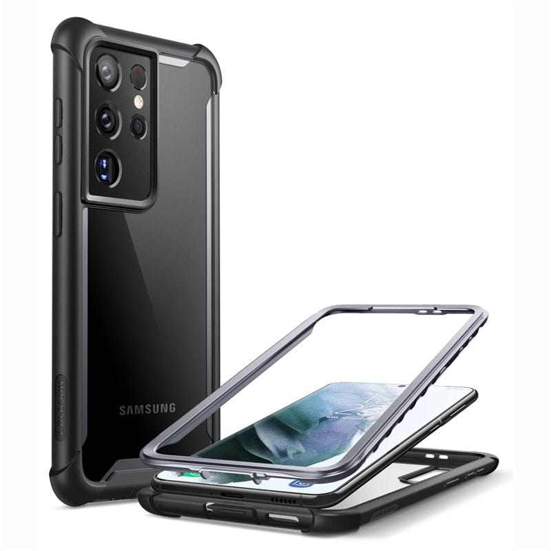 For Samsung Galaxy S21 Ultra Case 6.8 inch (2021) I-BLASON Ares Full-Body Rugged Bumper Cover WITHOUT Built-in Screen Protector