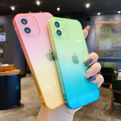 LOVECOM Gradient Clear Watercolor Phone Case For iPhone 13 12 14 Pro Max 11 Pro Max XS Max XR X 7 8 Plus Coque Soft TPU Cover