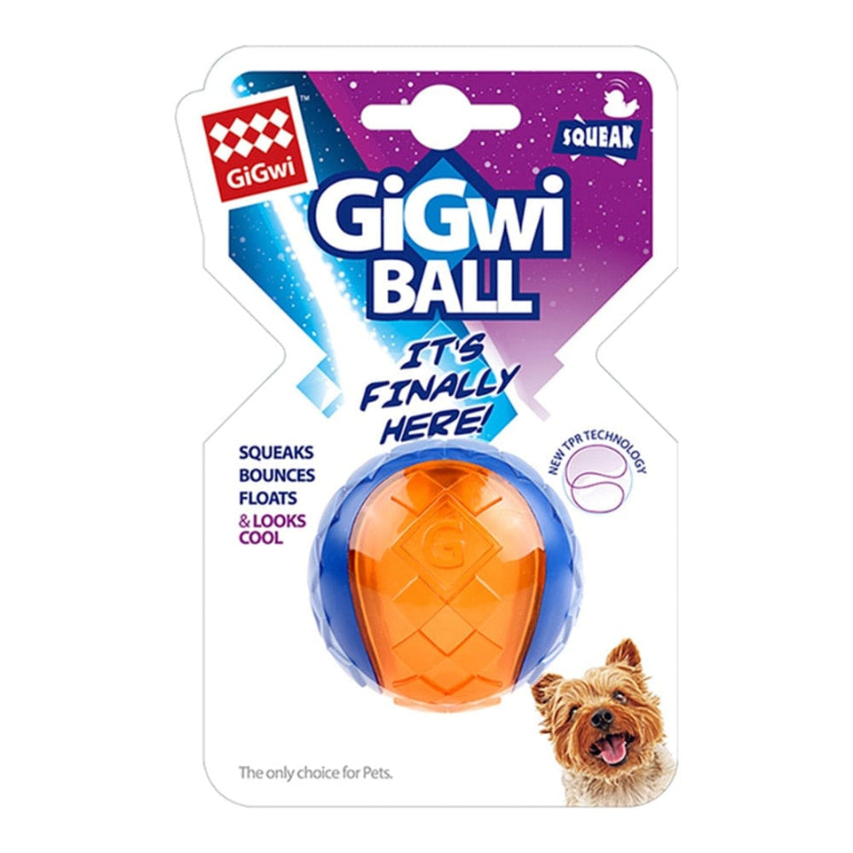 Pet Dog Squeaky Toys Ball Puppy Chew Toys Sound Pure Natural Non-toxic Rubber Outdoor Play Small Big Dog Funny Elasticity Ball