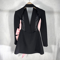 TWOTWINSTYLE Colorblock Casual Women's Autumn Coat Notched Long Sleeve Patchwork Diamond Slim Female Blazer 2022 Autumn Clothing