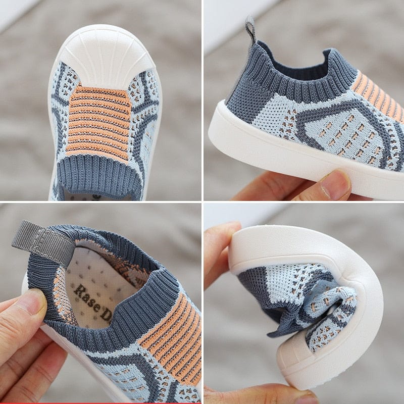 Infant Toddler Shoes Spring Girls Boys Casual Shoes Comfortable Baby Kids Shoes Non-slip Soft Bottom Stitching Color Sneakers