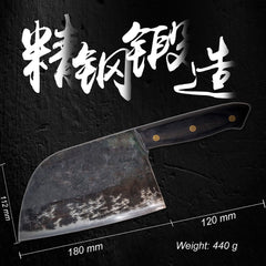 XITUO Full Tang Handmade Forged Chef Knife Hard Clad Steel Blade Butcher Slaughter Cleaver Knife Kitchen Chopping Slicing Tool - Wowza