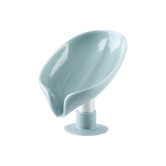 Leaf Shape Soap Box Drain Soap Holder Box Bathroom Shower Soap Holder sponge Storage Plate Tray Bathroom Supplies Bathroom Gadge