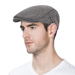 2019 new Man Berets cotton British Vintage Flat Caps Gatsby Male Solid Gray Black Spring Autumn Winter Adjustable Driver Hats