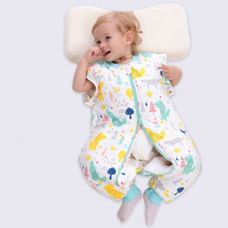 HappyFlute Baby 100% Cotton Sleeping Bag Long Sleeve Winter Cartoon Split Leg Baby Cloth Fit 0~6 Year Baby