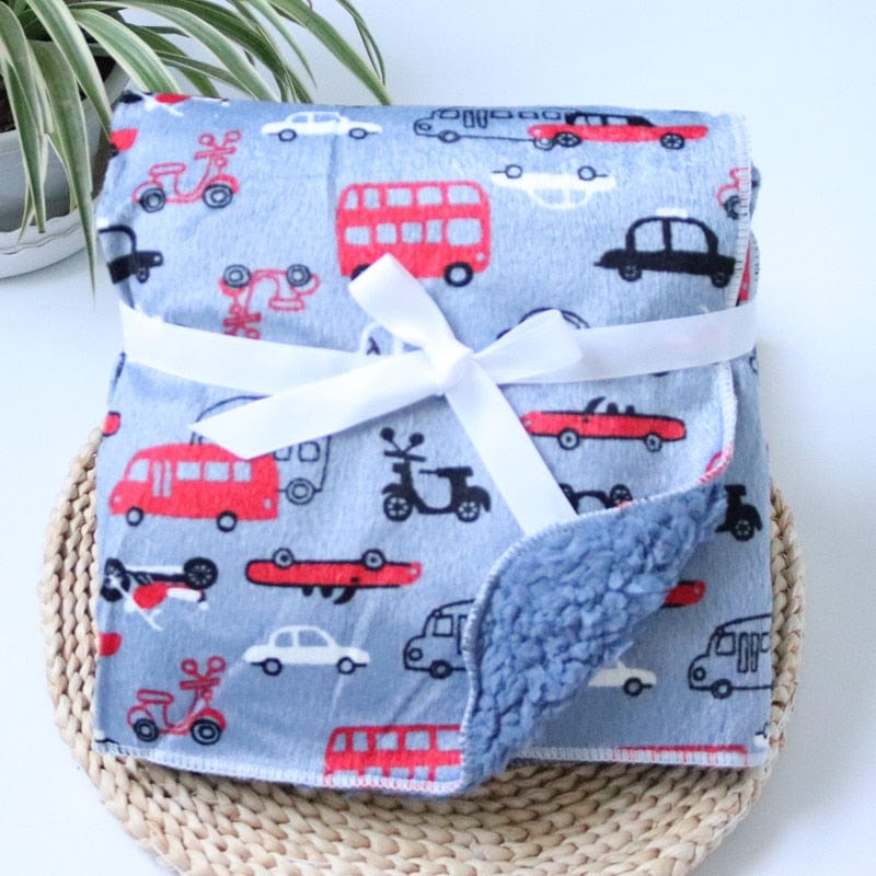 Baby Blankets New Thicken Double Layer Coral Fleece Infant Swaddle Bebe Envelope Wrap Owl Printed Newborn Baby Bedding Blanket