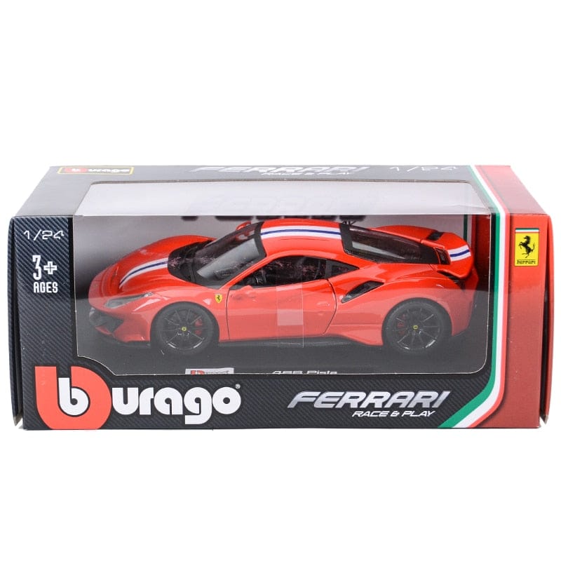 Bburago 1:24 Ferrari 488 PIsta Sports Car Static Die Cast Vehicles Collectible Model Car Toys