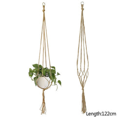 Macrame Handmade Plant Hanger Baskets Flower Pots Holder Balcony Hanging Decoration Knotted Lifting Rope Home Garden Supplies