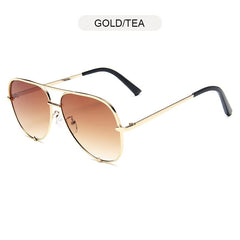 FUQIAN New Classic Metal Aviation Sunglasses Women Fashion Alloy Pilot Sun Glasses Men Gradient Lens Driving Shades Ladies UV400