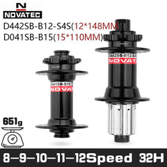 Novatec Hub D041SB D042SB Mountain Bike Disc Card Brake 28/32/36 Holes MTB Road Bicycle Bearing 36H Hubs 8/9/10/11/12 Speed