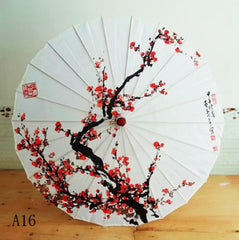 Silk Cloth Women Umbrella Japanese Cherry Blossoms Ancient Dance Umbrella Decorative Umbrella Chinese Style Oil Paper Umbrella