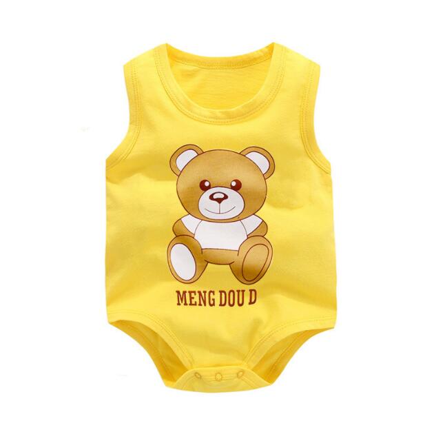 Summer Sleeveless Animal Bodysuit Newborn Baby Boy Bodysuit cotton funny swimsuit Body Baby Girl costume Minibabies short home