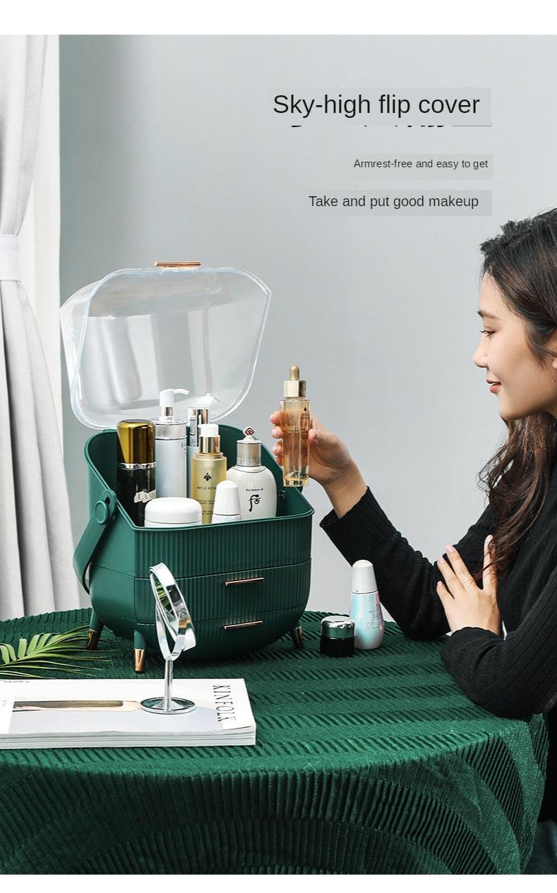 Fashion Acrylic Cosmetic Box Transparent Makeup Jewelry Drawer Home Storage Boxs Multifunctional Travel Cosmetic Organizer - Wowza