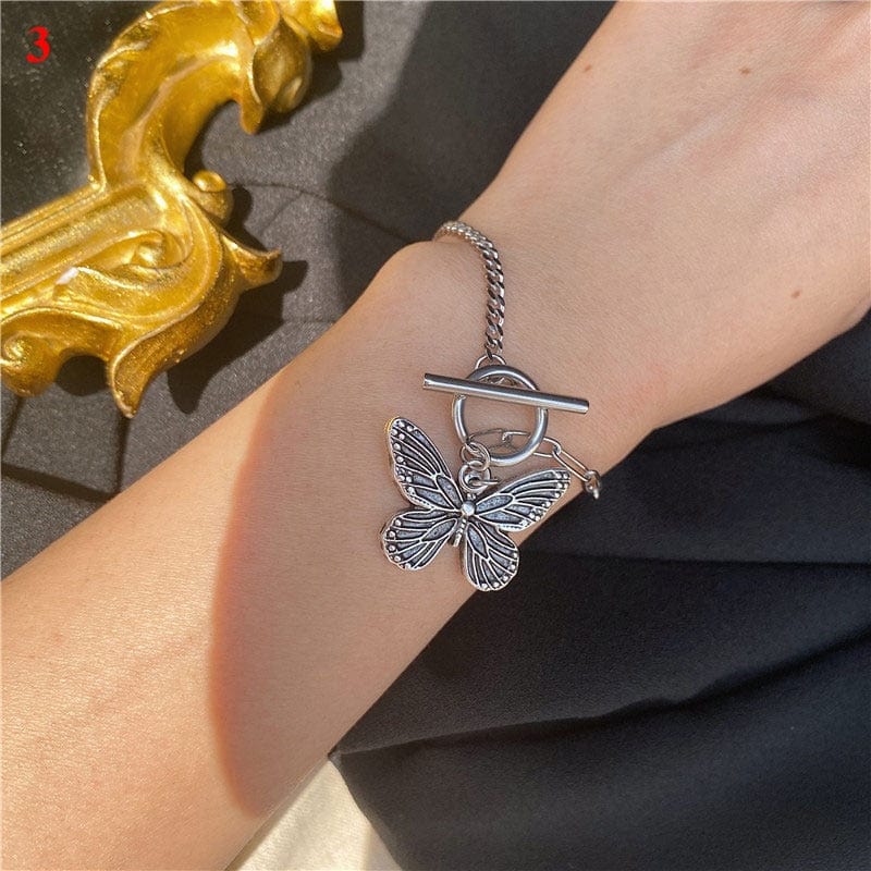 Gothic Butterfly Pendant Necklace for Women Choker Aesthetic Grunge Chain accessories IGIRL Indie Collar Jewelry Friends Gift