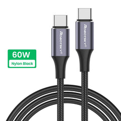 USB Type C To USB C 100W/60W PD Quick Charging Cable QC4.0 Type C Fast Charger For Huawei P40 Samsung S10 S20 Macbook Pro