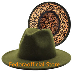 Rose red fedora hat new leopard print hat European and American men's and women's hat fedora jazz winter hat шапка женская