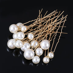 50/20 pcs/pack Women Flowers Hairpin Stick Wedding Bridal Crystal Flowers Hairpin U Shaped Hair Clip Hair Accessories