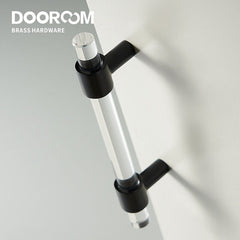 Dooroom Brass Acrylic Furniture Handles Modern Fashionable Long Pulls Cupboard Wardrobe Dresser Shoe Box Drawer Cabinet Knobs