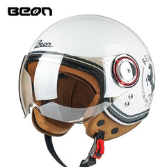 Capacete BEON 110B Motorcycle Scooter Helmet beon open face 3/4 motorbike jet vintage retro helmets Casco ECE Certification