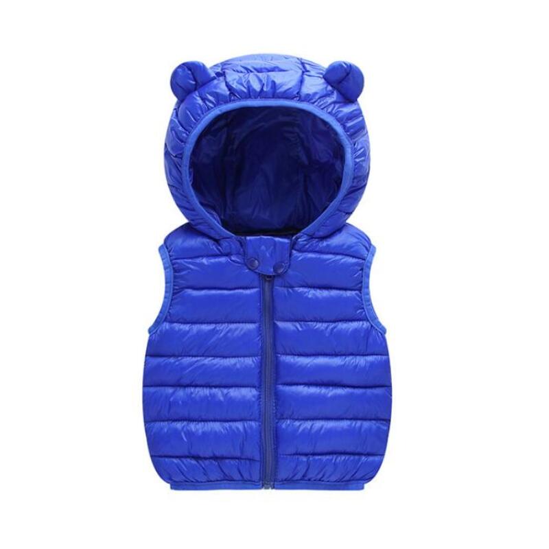 2020 Autumn Children Warm Down Vest Baby Cotton Waistcoat Kids Outerwear Vest Children Clothing Boys Girls Hooded Jackets Vest