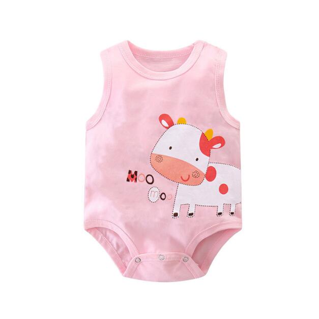 Summer Sleeveless Animal Bodysuit Newborn Baby Boy Bodysuit cotton funny swimsuit Body Baby Girl costume Minibabies short home