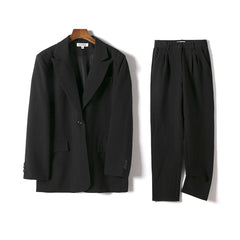 GCAROL Women Blazer And Guard Pants Sets Two Pieces OL Single Breasted Jacket Formal Suit Pleated Trousers Spring Autumn Winter