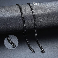 Vnox Cuban Chain Necklace for Men Women, Basic Punk Stainless Steel Curb Link Chain Chokers,Vintage Gold Color Solid Metal Colla