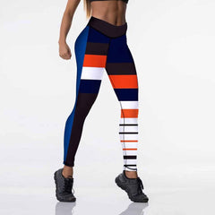 Qickitout 12% spandex Sexy elasticità a vita alta donna Leggings stampati digitali pantaloni Push-Up