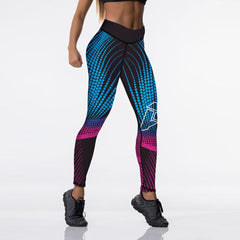 Qickitout 12% spandex Sexy elasticità a vita alta donna Leggings stampati digitali pantaloni Push-Up