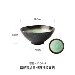 Japanese Ramen Bowl Ceramic Bowl Household Salad Bowl Creative Specialty Restaurant Tableware - Wowza