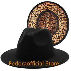 Rose red fedora hat new leopard print hat European and American men's and women's hat fedora jazz winter hat шапка женская