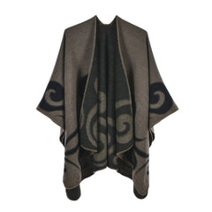 Luxury Brand Ponchos Coat 2022 Cashmere Scarves Women Winter Warm Shawls and Wraps Pashmina Thick Capes Blanket Femme Scarf