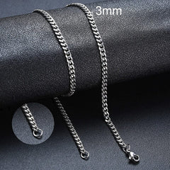 Vnox Cuban Chain Necklace for Men Women, Basic Punk Stainless Steel Curb Link Chain Chokers,Vintage Gold Color Solid Metal Colla