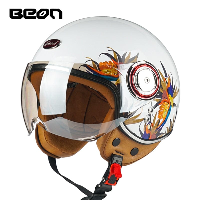 Capacete BEON 110B Motorcycle Scooter Helmet beon open face 3/4 motorbike jet vintage retro helmets Casco ECE Certification