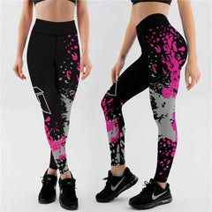 Qickitout 12% spandex Sexy elasticità a vita alta donna Leggings stampati digitali pantaloni Push-Up