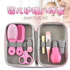 8Pcs/Set Baby Nail Trimmer Healthcare Kit Health Care Kit Portable Newborn Baby Grooming Kit Nail Clipper Safety Care Set