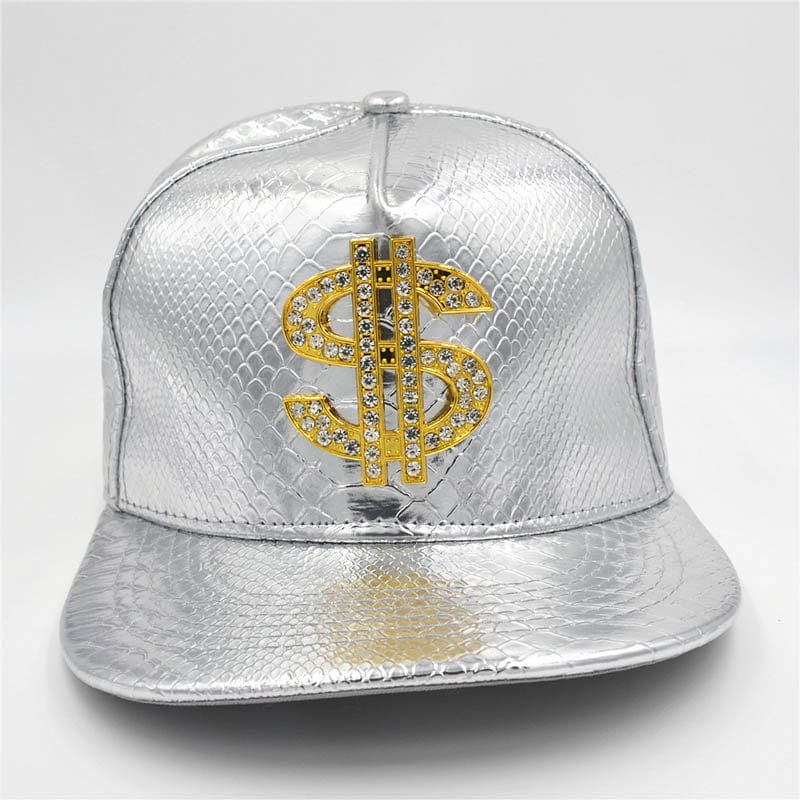 Doitbest Metal Golden dollar style men's Baseball Cap hip-hop cap leather Adjustable Snapback Hats for men and women