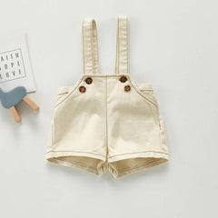 2023 Spring Autumn New Baby Overalls Boys Girls Denim Overalls Kids Jumpsuit Korean Fashion Children Denim Shorts