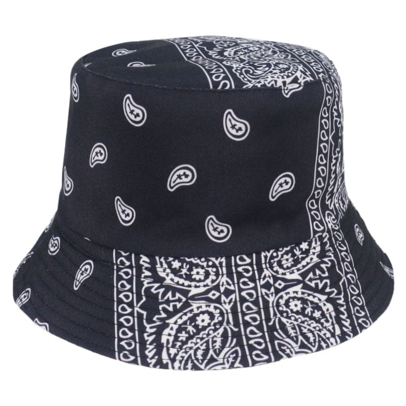 FOXMOTHER New Vintage Hip Hop Paisley Bucket Hats Black Navy Chapeau Femme Caps Gorro Bucket Mens