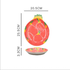 Fruit Shaped Ceramic Salad Plate Creative Cute Household Snack Dish - Wowza