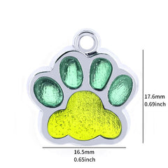 Personalized Dog Cat Tags Engraved Cat Dog Puppy Pet ID Name Collar Tag Pendant Pet Accessories Paw Glitter Pendant - Wowza