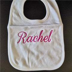 Name Personalised Baby bib 100% cotton White Plain Newborn Baby Saliva Funny Birthday Gift For Baby Anniversary shower gift