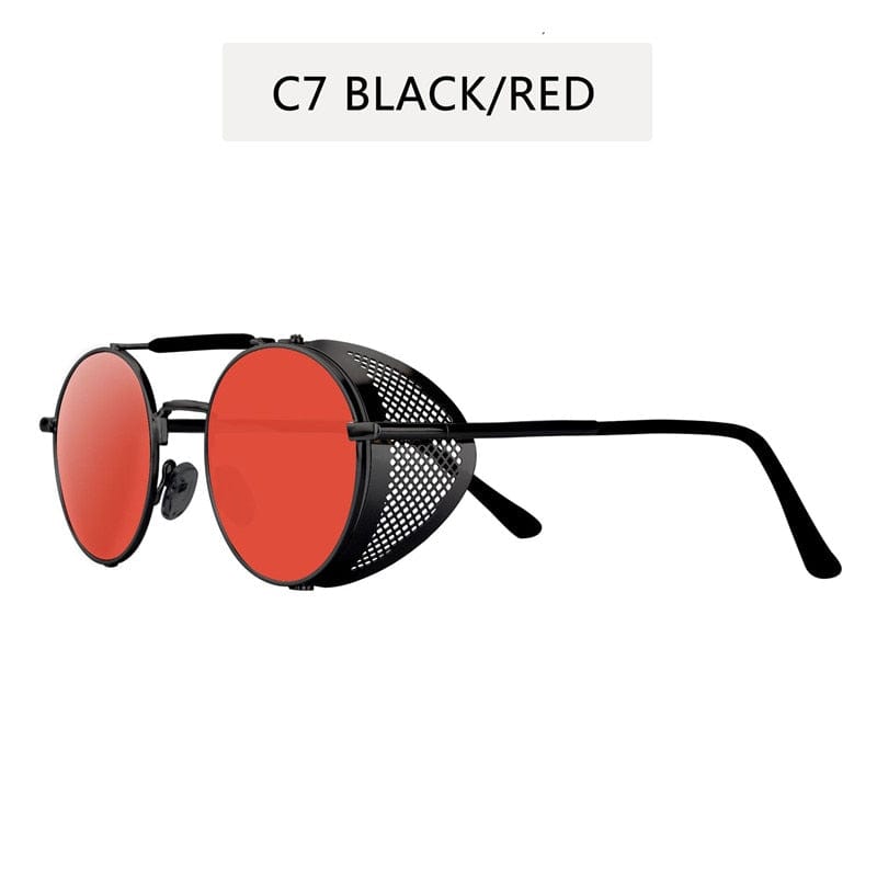 2022 NEW Round Steampunk Sunglasses Men Women Fashion Metal Glasses Brand Design Vintage Sunglasses High Quality UV400 Gafas
