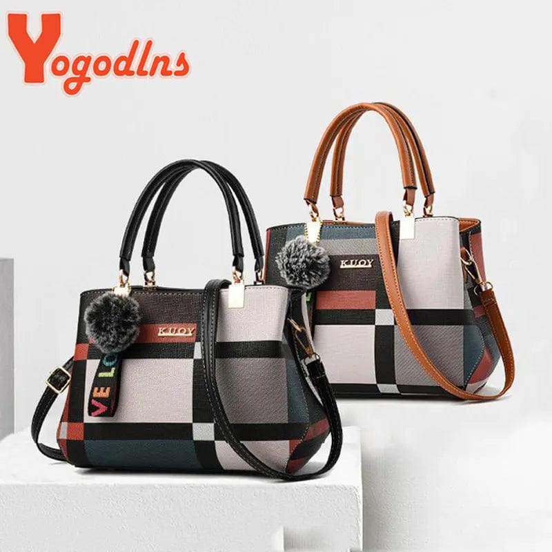 Luxury Handbag Women Stitching Wild Messenger Bags Designer Brand Plaid Shoulder Bag Female Ladies Totes