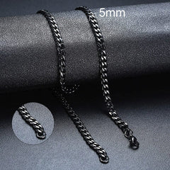 Vnox Cuban Chain Necklace for Men Women, Basic Punk Stainless Steel Curb Link Chain Chokers,Vintage Gold Color Solid Metal Colla