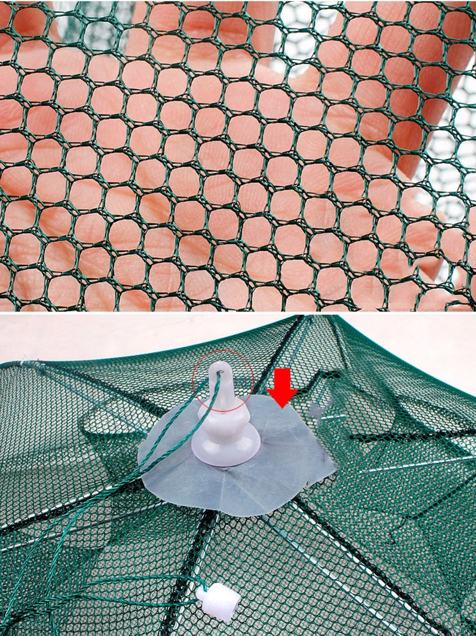 4-20 Hole Umbrella Fishing Net Fish Umbrella Cage Automatic Folding Fish Net Hand Throw Net Fishing Cage Cover Cage Shrimp Cages