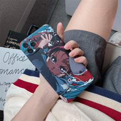 Cute Demon Slayer Case For IPhone 11 12 13 14 Pro X XR XS Max Plus Phone Cases Luxury Anime Kimetsu No Yaiba Soft Cover Coque