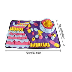 Pet Dog Snuffle Mat Pet Sniffing Training Blanket Detachable Fleece Pads Dog Mat Relieve Stress Nosework Puzzle Toy Pet Nose Pad - Wowza