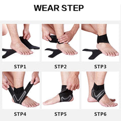 GOBYGO  Sport Ankle Support Elastic High Protect Sports Ankle Equipment Safety Running Basketball Ankle Brace Support