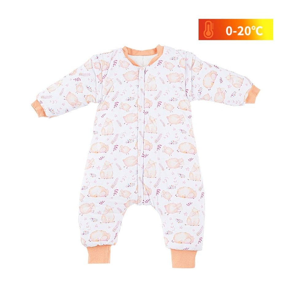 HappyFlute Baby 100% Cotton Sleeping Bag Long Sleeve Winter Cartoon Split Leg Baby Cloth Fit 0~6 Year Baby